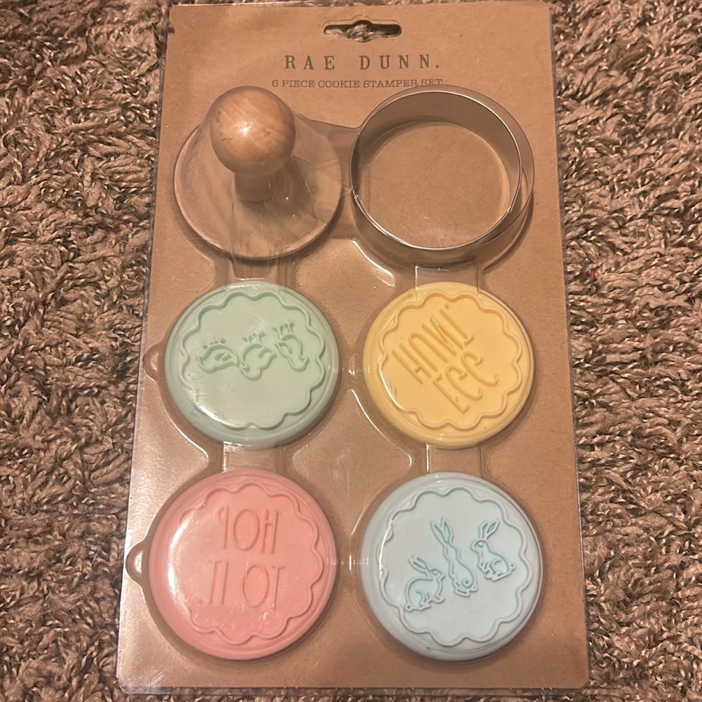 Rae Dunn Cookie Stamp Set - Pastel Colors - Picture 2 of 2